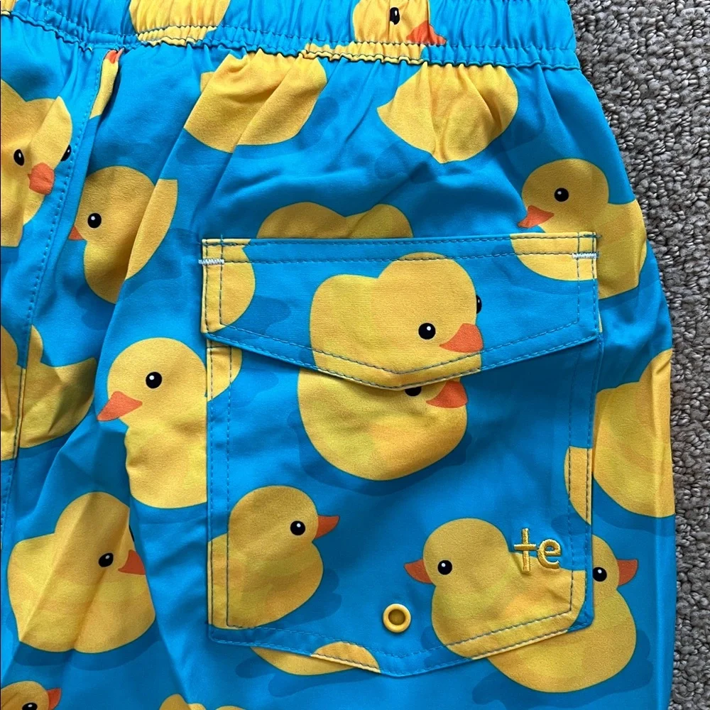 Tipsy Elves Rubber Ducky Stretch Swim Trunks Medium